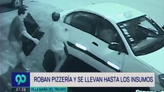 Delincuentes se toman hasta tres horas para robar S/12 mil en una pizzería [VIDEO]