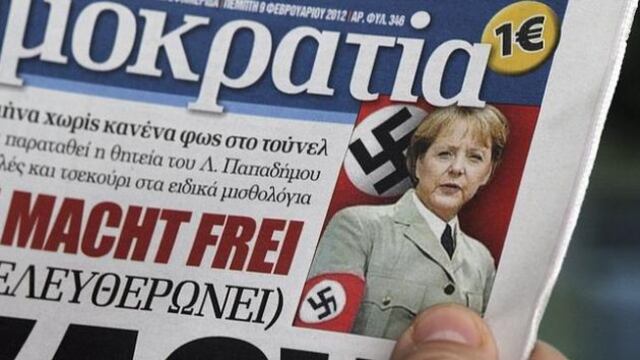 Diario griego viste a Merkel de nazi