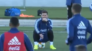 Lionel Messi no participó de último ejercicio de entrenamiento de Argentina y lució ¿pensativo?