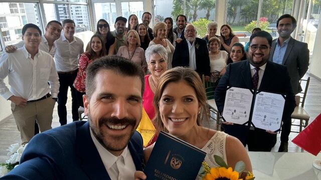 Se dieron el sí: José Peláez y Alejandra de la Flor se casaron en íntima ceremonia