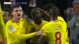Liverpool vs. Benfica: Luis Díaz asistió a Mané que anotó el segundo gol del conjunto inglés [VIDEO]