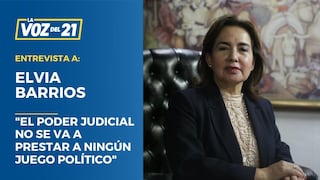 Elvia Barrios: “El Poder Judicial no se va a prestar a ningún juego político”