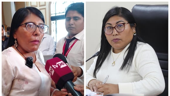 Margot Palacios (izquierda) renunció al partido y a la bancada del lápiz. Será reemplazada, en la vocería, por María Taipe. (Fotos: Perú21/Congreso)