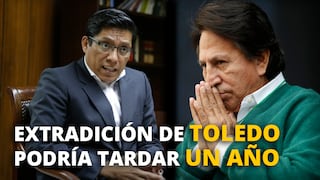 Ministro Zeballos señala que extradición de Toledo podría tardar un año