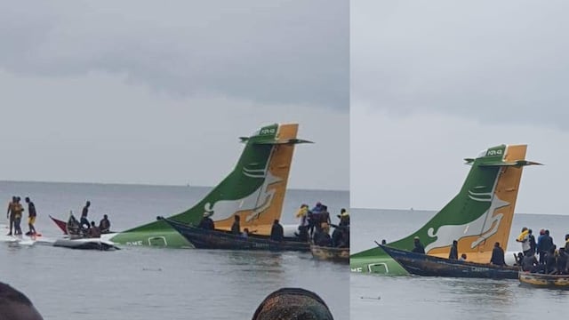 Rescatan a 26 personas de un avión estrellado en el Lago Victoria en Tanzania