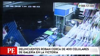 Roban más de 300 celulares en galería de La Victoria, pero uno de ellos olvida su DNI | VIDEO