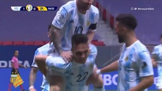 Argentina vs. Colombia: asistencia de Messi y gol de Lautaro Martínez [VIDEO]