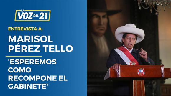 Marisol Pérez Tello on the recomposition of the cabinet announced by Castillo