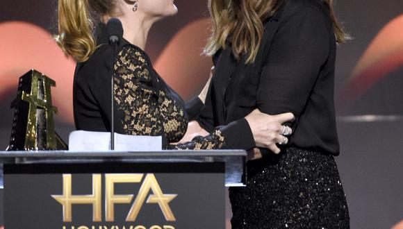 Ambas actrices fueron galardonadas durante los Hollywood Fil Awards. (AP)