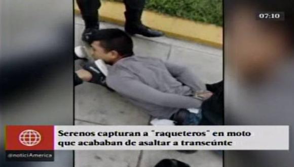 Policía capturó a balazos a banda de raqueteros tras asalto a minimarket en Villa María del Triunfo. (Captura de video)