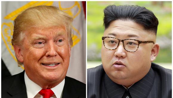 Donald Trump y Kim Jong-un en su propia guerra verbal.