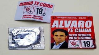 Elecciones 2016: Candidato al Congreso regala condones con su imagen