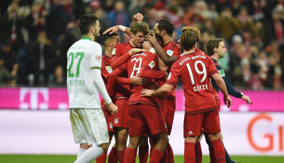Bayern Munich apabulló al Werder Bremen y continúa en la punta de la Bundesliga. (EFE)