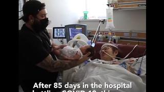 EE.UU.: Mujer conoce a su bebé 3 meses después de estar internada en un hospital por COVID-19