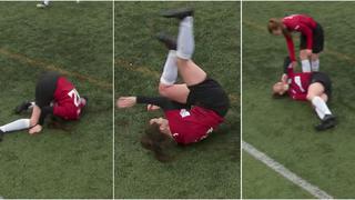 Youtube: Una futbolista se disloca la rodilla, se la acomoda a golpes y sigue jugando 
