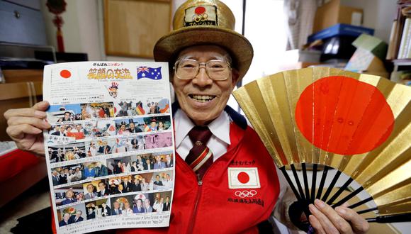 Yamada era identificable entre el público con su sombrero de copa y su kimono, por lo que llegó a ser reconocido por los telespectadores de todo el mundo. (Foto: Reuters)