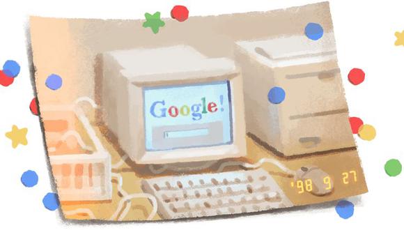 Este es el doodle con el que Google celebró sus 21 años. (Captura de pantalla)