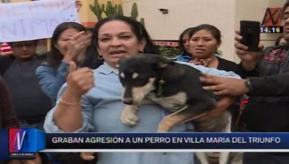Animalistas retiraron de una casa a perro que era maltratado en Villa María del Triunfo. (Canal N)