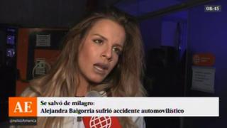 Alejandra Baigorria sobre accidente: “Fue un susto bastante fuerte, pero felizmente estoy bien”