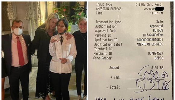 Un comensal de un restaurante de Nueva York dejó 5.000 dólares de propina. (Foto: Instagram | theleopardnyc)