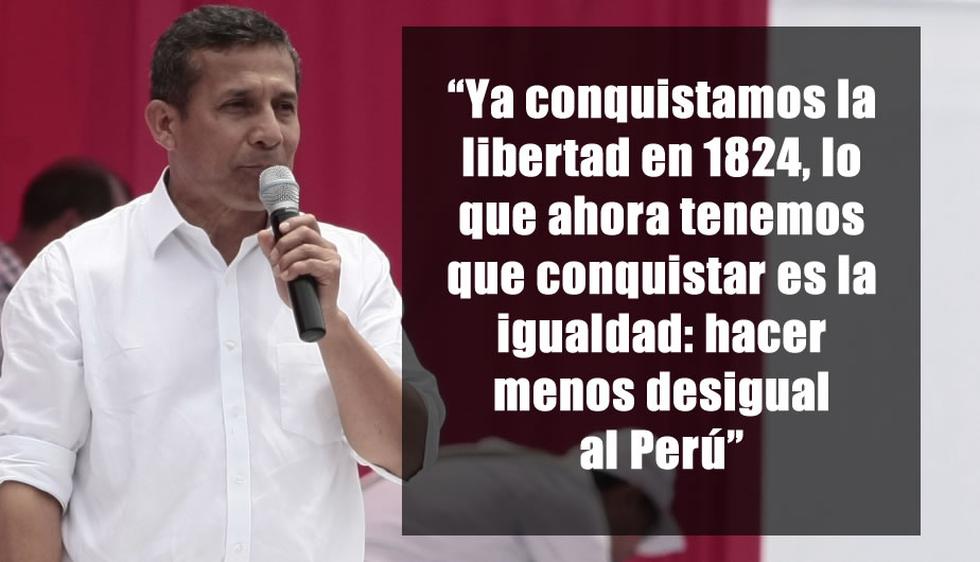 Ollanta Humala ofreció un discurso en Palacio de Gobierno. (Perú21)