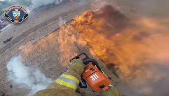 Así combaten el fuego los bomberos de California (YouTube / Captura)