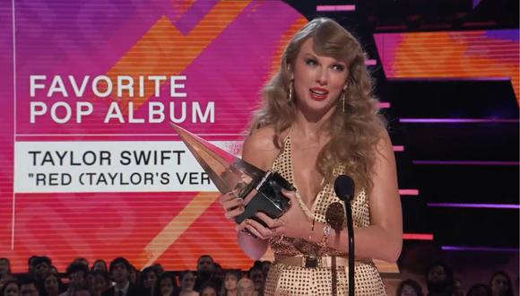 Taylor Swift ganó dos de las seis nominaciones que tenía. (Foto. American Music Awards).