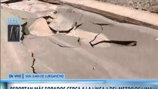 San Juan de Lurigancho: reportan más forados cerca de la Línea 1 del Metro de Lima