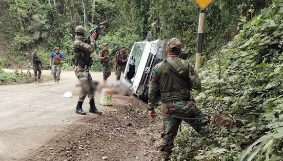 Siete policías cayeron ultimados el último sábado mientras se desplazaban en una camioneta en Pichari, Cusco.