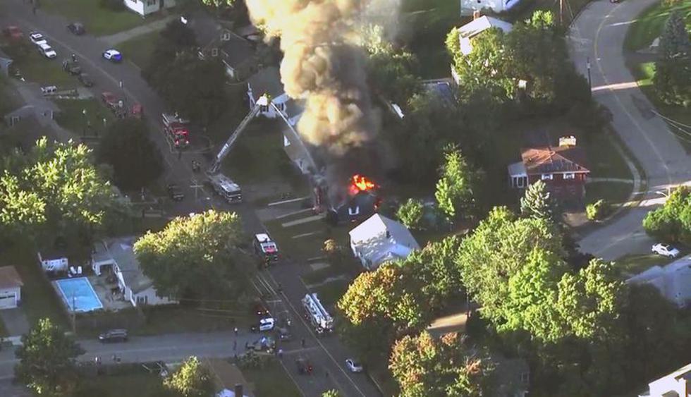 Las primeras imágenes de las múltiples explosiones de gas en casas de Massachusetts. | Foto: AP