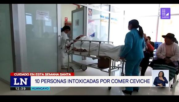 Los comensales fueron&nbsp;trasladados de emergencia hasta el hospital Daniel Alcides Carrión de Huancayo (Captura: Latina)