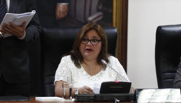 Janet Sánchez indicó que le expuso sus razones a Daniel Salaverry, a fin de debatir la denuncia contra Mamani en el pleno del miércoles. (Foto: César Campos / GEC )
