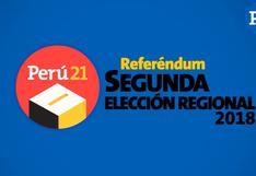 Referéndum y Segunda Elección Regional 2018