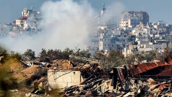 Franja de Gaza bajo ataque, en enero de 2024. (Foto: AFP)