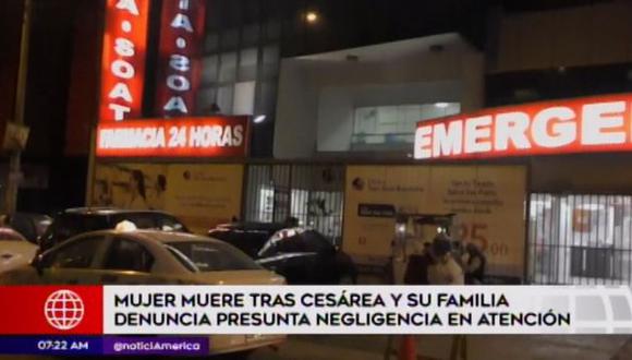 Denuncian que no hubo ambulancia para trasladar a la mujer a un hospital. (Foto: Captura América Noticias)