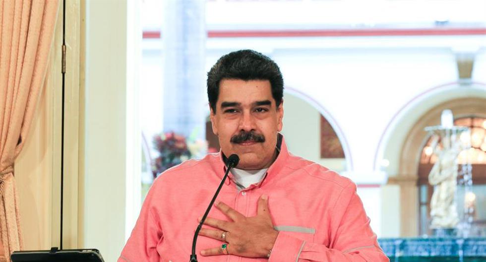 Fotografía cedida este jueves por la oficina de Prensa del Palacio de Miraflores que muestra al presidente venezolano, Nicolás Maduro, mientras participa en un acto de Gobierno en Caracas.  (EFE/PRENSA MIRAFLORES).