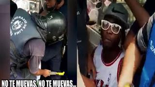 Decomisan machete que un ambulante venezolano escondía en su pantalón en el centro comercial El Hueco [VIDEO]