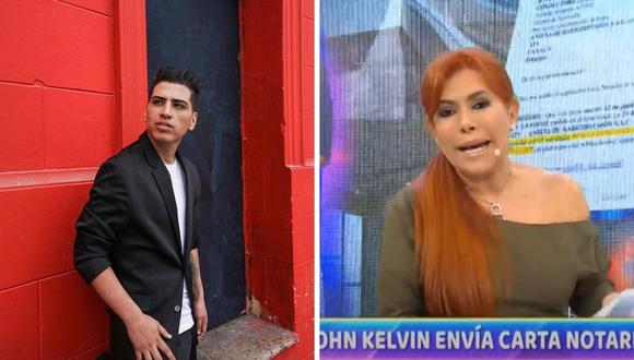 Magaly Medina y John Kelvin tuvieron una discusión en vivo hace dos días por la separación con Dalia Durán. (Foto: Captura ATV / Instagram @johnkelvinoficial)