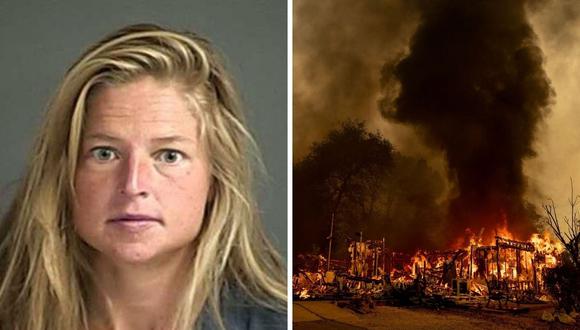Alexandra Souverneva habría provocado un fuerte incendio el 22 de setiembre en California. (Foto: Shasta County Jail / Ethan Swope / AP)