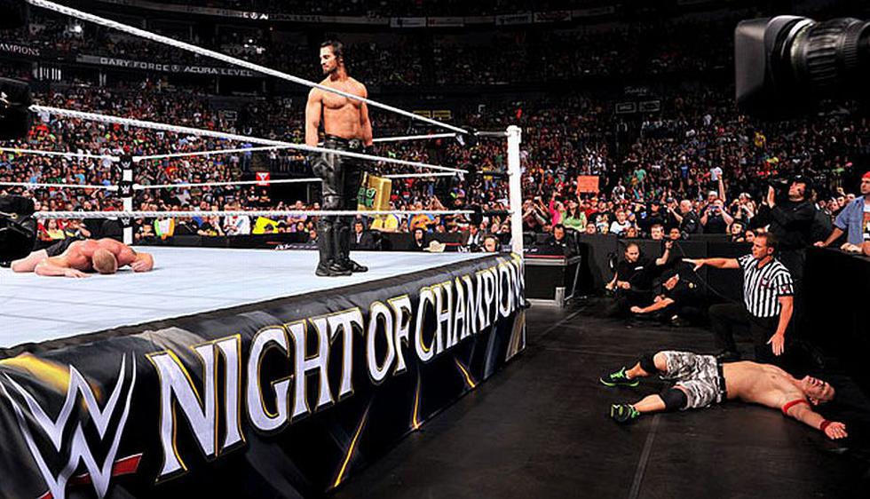 Brock Lesnar retuvo su WWE World Heavyweight Championship tras enfrentar a John Cena en el evento estelar de Night of Champions. (WWE.com)