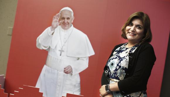 Diana Seminario. Vocera de prensa de la visita del papa al Perú. (Perú21)