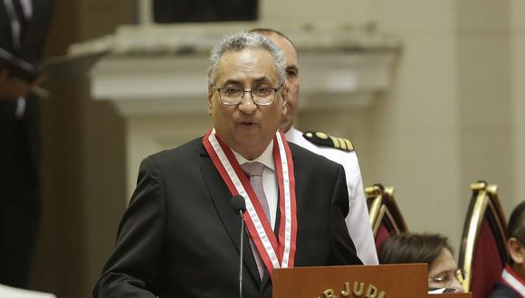 El presidente del Poder Judicial, José Luis Lecaros, indicó que la Corte Suprema debería evaluar la inmunidad de parlamentarios y funcionarios públicos. (Foto: GEC)
