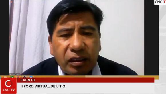 El congresista Rubén Ramos defendió su propuesta legislativa. (Captura Congreso TV)