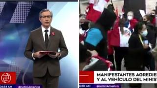 Federico Salazar señala que dejaran de cubrir marchas a favor de Keiko Fujimori tras ataque a reportera de América TV | VIDEO
