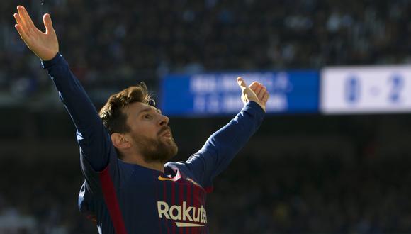 Lionel Messi marcó su gol número 54 en el año. (AFP)