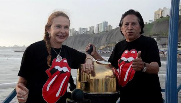 Alejandro Toledo y Eliane Karp le enviaron saludos a Mick Jagger. (YouTube Perú Posible)