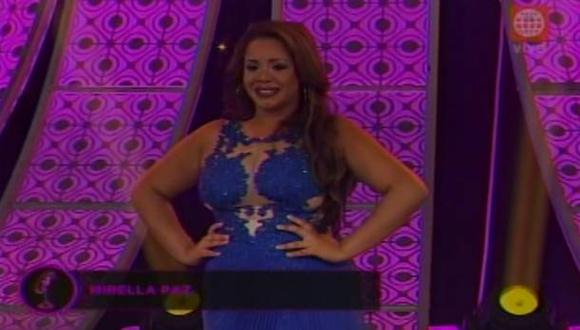 Mirella Paz recibió emotiva sorpresa en el Miss Perú 2016. (Captura América TV)