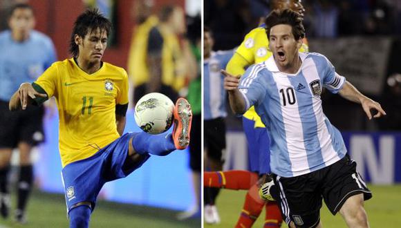 Luiz Felipe Scolari quiere que Neymar y Lionel Messi disputen una final. (AP)