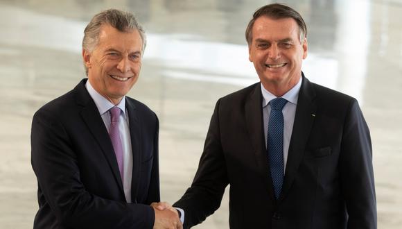 Se espera que Mauricio Macri y Jair Bolsonaro aborden asuntos bilaterales y también discutan una posible flexibilización del Mercosur pretendida por el mandatario brasileño. (Foto: EFE)