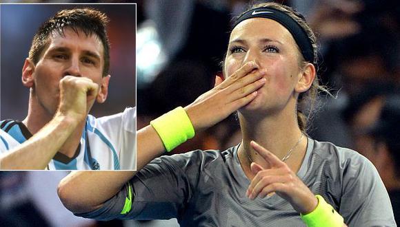 Victoria Azarenka admira a Messi y alienta a Argentina. (AFP)